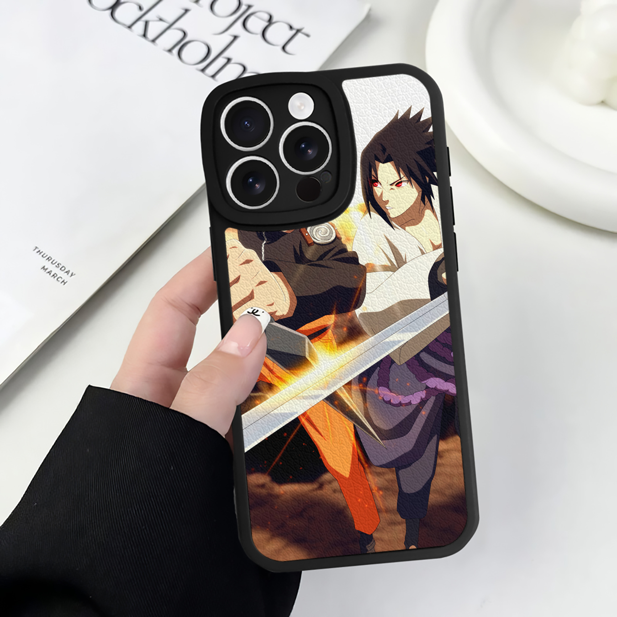（画像用） NARUTO -ナルト- NARUTO -ナルト- 疾風伝 【iPhone 16シリーズ対応】シリコンスマホケース（レザー調） 材質：シリコン